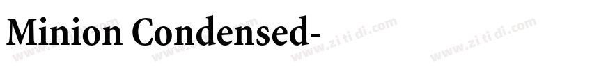 Minion Condensed字体转换